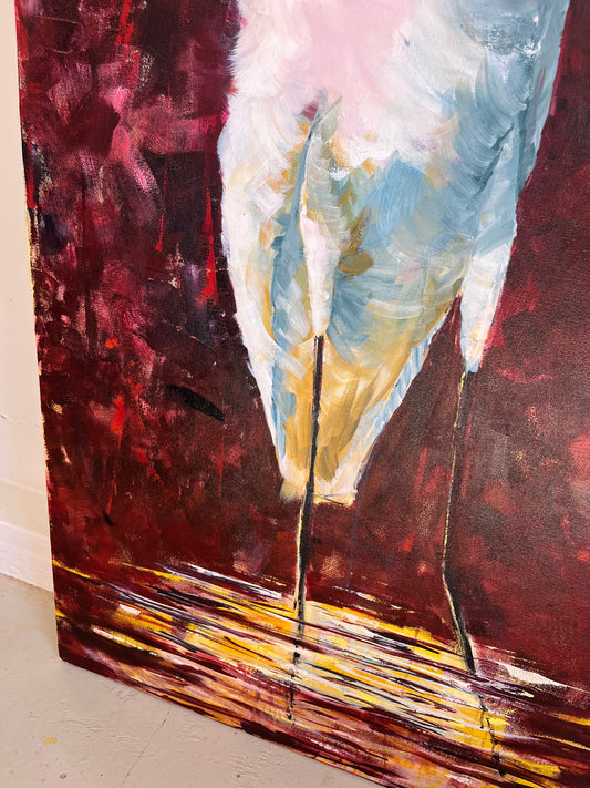 Stork painting