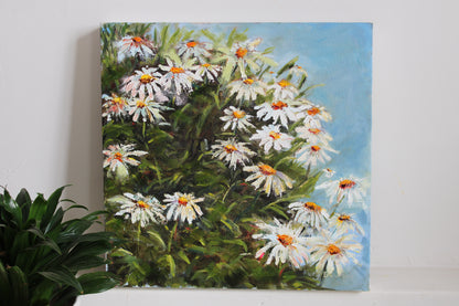 White Daisies Painting
