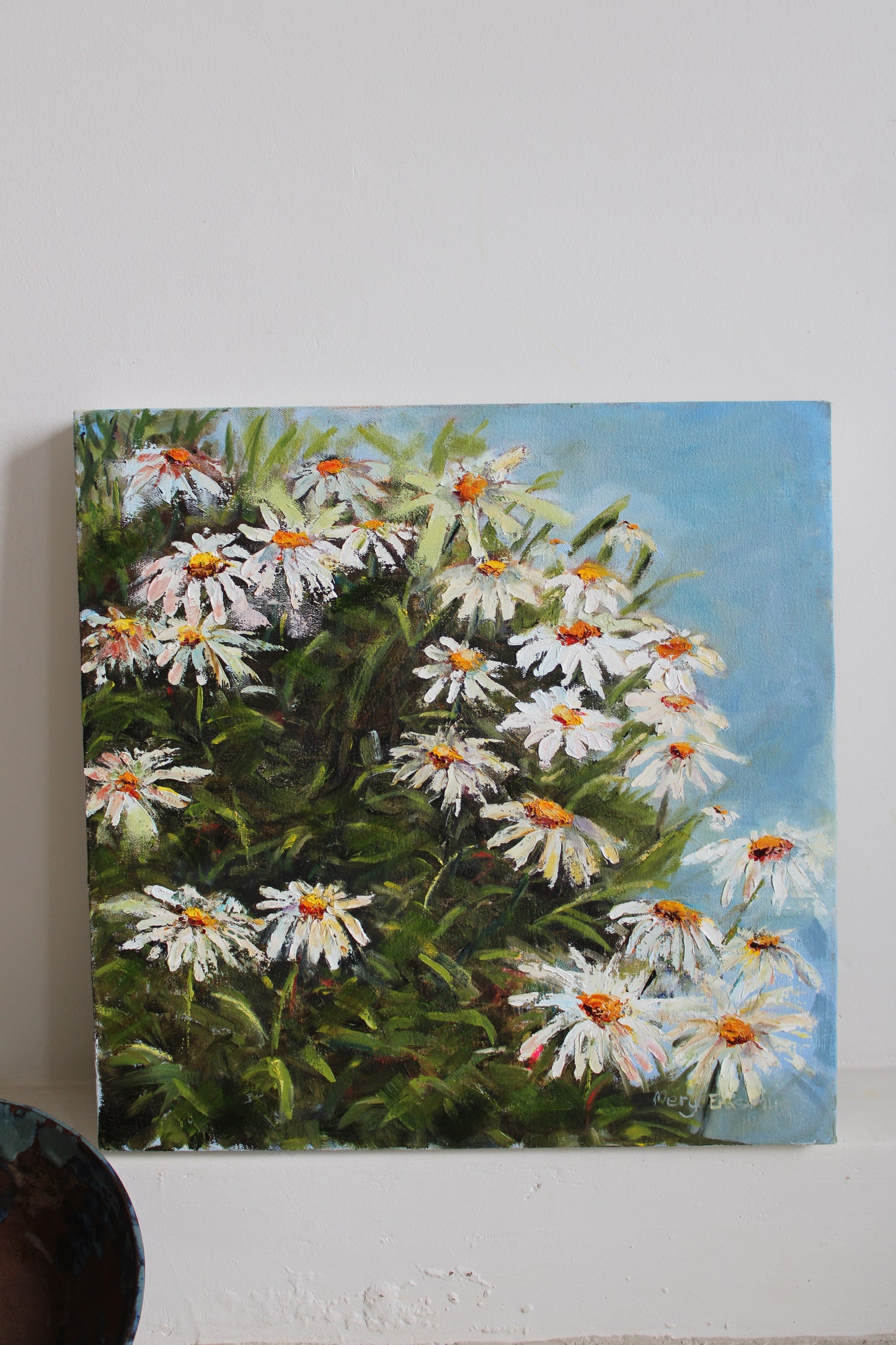 White Daisies Painting