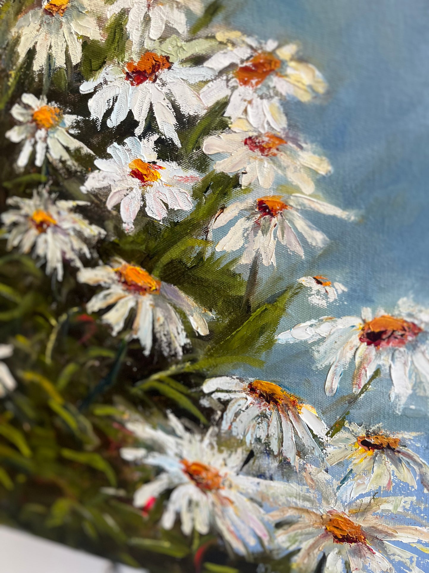 White Daisies Painting