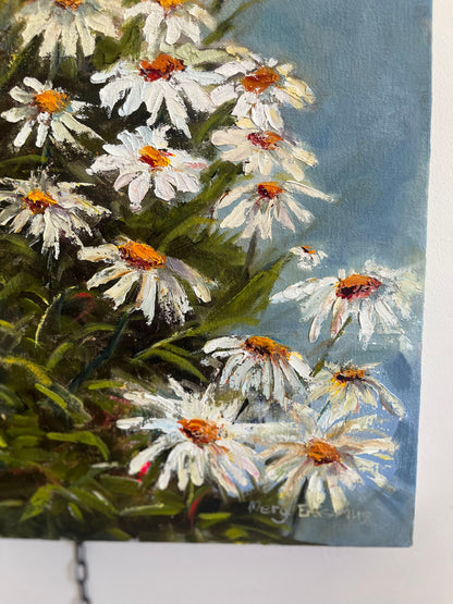 White Daisies Painting