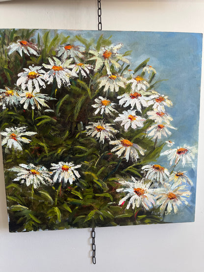 White Daisies Painting