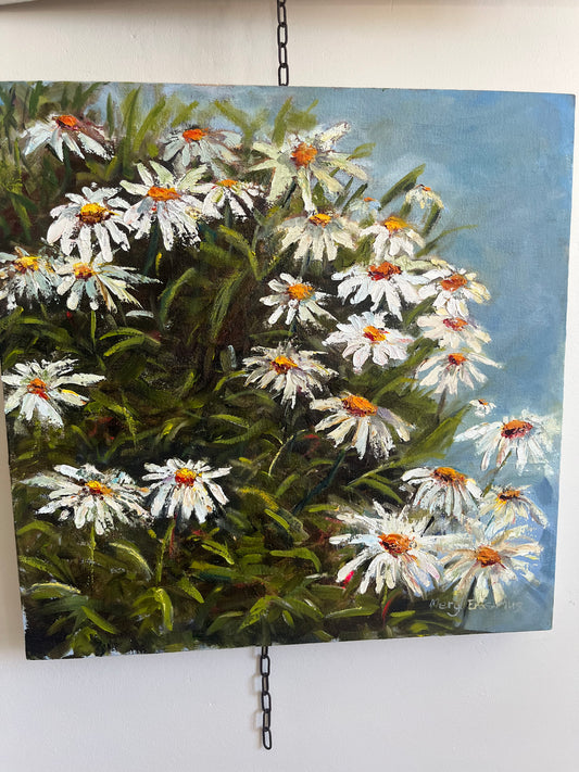 White Daisies Painting